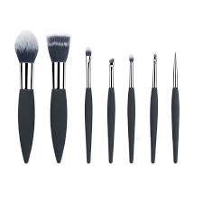 k7025 7pcs makeup brush set with rubber