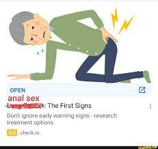 Anal sex signs