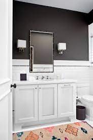 White Subway Tiles On Bottom Wall