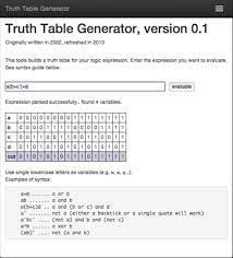 truth table generator elevenseconds