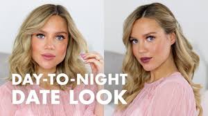 day to night date look hair makeup