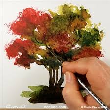 how to watercolor trees in 3 easy steps