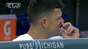 Jose Iglesias is quickly endearing himself to the fanbase. He had an RBI single last night and followed up that performance with a home run to deep left ... - Iglesias_nosepick