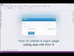 create a login page using asp net mvc