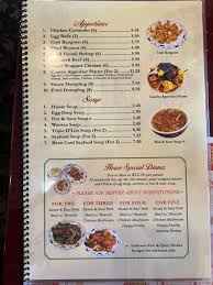 menu of chuong garden in independence