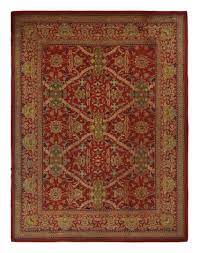 oversized antique axminster rug in red