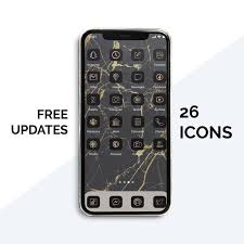 Browse thousands of other quality iconsets from many different icon designers. Black And Gold Aesthetic Iphone Ios 14 26 Custom App Icons Etsy Black And Gold Aesthetic Gold Iphone App Icon