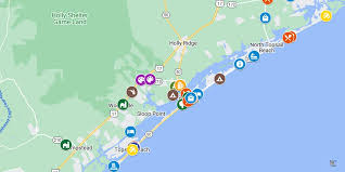 map of topsail island nearby places
