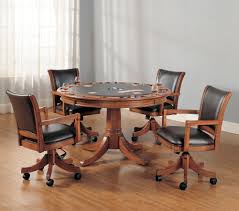 Convert office chairs with casters to stationary chairs without diminishing the height of the chair. Hillsdale Park View Five Piece Gaming Lift Top Table And Chair Set Westrich Furniture Appliances Dining 5 Piece Sets