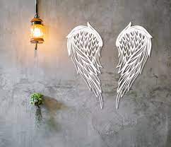 Large Metal Wall Art Decor Angel Wings