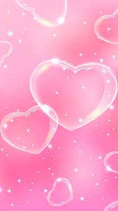pink bubble hearts bubbles sparkles
