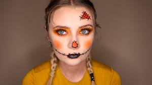 cute and simple scarecrow makeup you
