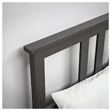 hemnes bed frame dark gray stained