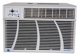 Quiet window air conditioners should have a noise level of under 50 dba. Fedders Azer24e7a White 24 000 Btu 1400 Square Foot Window Air Conditioner With 16 000 Btu Electric Heater Ventingdirect Com
