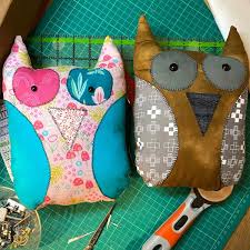 s fabric owl soft toy free