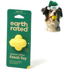 earth rated rubber fetch chew dog toy