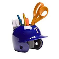 Texas Rangers Mlb Baseball Schutt Mini Batting Helmet Desk Caddy