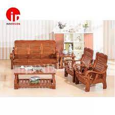 Solid Rubber Wood Sofa Set 1 Seater