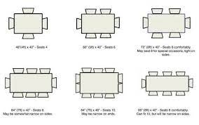 Table Seating Guide Round Table Sizes