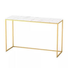Nordic Marble Console Table With Gold
