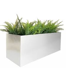 Maybe you would like to learn more about one of these? Madeira Rectangle Planter Modern 12 Tall Heavy Duty Metal Indoor Outdoor Contemporary Nmn Designs