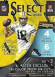 Shop dacardworld.com for 2020 panini select football hobby box & see our entire selection of football cards at low prices. Amazon Com 2020 Panini Select Football 6 Pack Blaster Box Tri Color Prizms Nfl Trading Cards Collectibles Fine Art