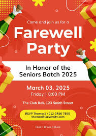 farewell poster for seniors piktochart