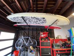 how to install a garage surfboard rack