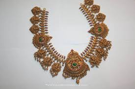 gold antique temple choker necklace