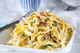 pasta carbonara with corn and chiles