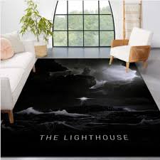 the lighthouse area rug art painting
