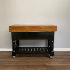 kitchen island with three drawers