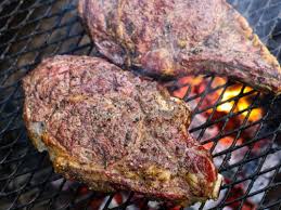 reverse sear smoked ribeye steaks