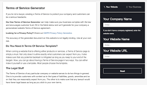 terms of service generator the