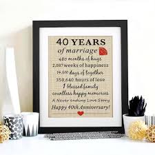 33 best 40th wedding anniversary gifts