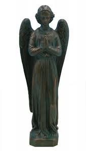 Patina Plastic Praying Angel Statue