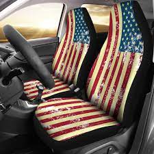 Stile Vintage Usa Flag Car Seat Covers
