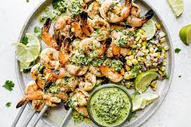 Spicy Grilled Shrimp Skewers Recipe Genius Kitchen gambar png