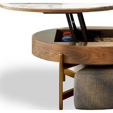 rigel coffee table walnut 80cm dia