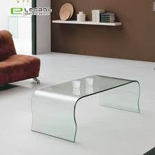 simple living room bent glass coffee