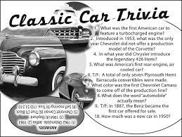 People have had a love and fascination for cars since they first started rolling off the assembly line. Classic Car Trivia Jamestown Gazette