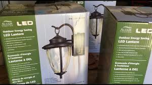 How To Install Outdoor Light Fixture Altair Led Outdoor Energy Saving Lantern Costco Light Youtube