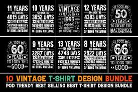 Vintage Birthday T Shirt Design Bundle