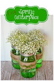 All you need to do is to focus on two essential elements: Easy Spring Centerpiece With Green Ball Jars