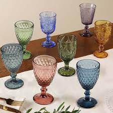 Mix And Match Embossed Wine Goblets