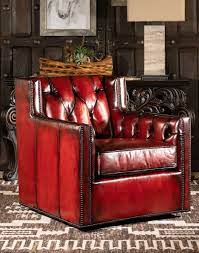oakley red leather swivel chair fine