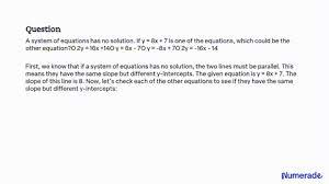 A System Of Equations Has No Solution