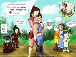 ty lee and sokka avatar aang and