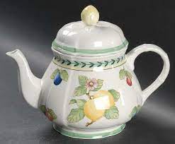 french garden fleurence teapot lid by