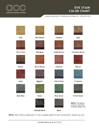 Dye Stained Concrete Color Chart Advanced Concrete Coatings